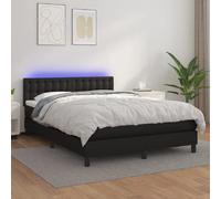 vidaXL Sommier à lattes LED 140x190 - Similicuir