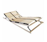 vidaXL Sommier à Lattes Marron 70 x 190 cm Bois de hêtre Massif, Base de lit Moderne, Cadre élégant, Support à Lattes Solide, Support Ergonomique pour Matelas, mobilier résistant