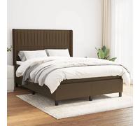 VIDAXL Sommier à lattes - Matelas à ressorts ensachés Marron foncé 140x200 cm