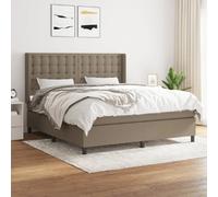 VIDAXL Sommier à lattes - Matelas à ressorts ensachés Taupe 160x200 cm