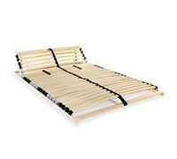 vidaXL Sommier à Lattes avec 28 Lattes 7 Zones 100x200 cm Lit Simple Adultes