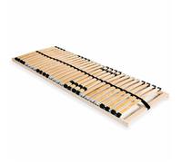 vidaXL Sommier à Lattes avec 28 Lattes 7 Zones 80x200 cm Lit Simple Adultes
