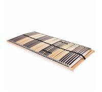 vidaXL Base de lit à lattes 42 lattes 7 zones 140x200 cm lit simple adultes