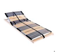 vidaXL Sommier à lattes avec 42 lattes 7 zones 80 x 200 cm Bleu