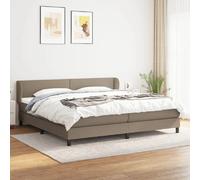 vidaXL Boxspring met matras stof taupe 200x200 cm3126113 Taupe G