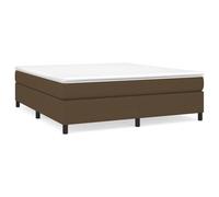 vidaXL Sommier à ressorts de lit Marron foncé 160x200 cm Tissu