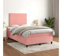 vidaXL Sommier avec matelas 120x200 - Rose