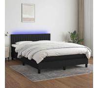 vidaXL Sommier avec matelas LED 140x190 cm - Noir