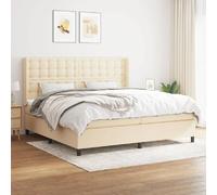VIDAXL Sommier Crème 200x200
