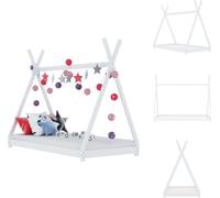 vidaXL Sommier de lit enfant Blanc Pin massif 90 x 200 cm - Lits Bébé & Bébé