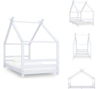 vidaXL Sommier de lit enfant Blanc Pin massif 90x200 cm - Lits Bébé & Bébé