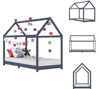 vidaXL Sommier de lit enfant Gris Pin massif 90 x 200 cm - Lits Bébé & Bébé
