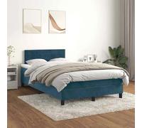 vidaXL Sommier et Matelas - Bleu foncé