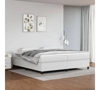 VIDAXL Sommier et Matelas Similicuir Blanc 200x200