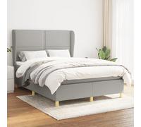 vidaXL Sommier gris clair 140x190
