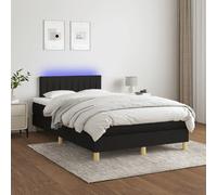 vidaXL Sommier LED - Noir 120x200 cm