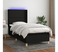 VIDAXL Sommier lit matelas LED noir 80x200 cm