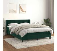 VIDAXL Sommier lit matelas vert foncé 140x200 cm