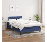 VIDAXL Sommier Matelas Bleu 120x200 cm Tissu