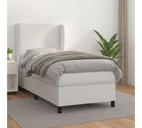 VIDAXL - Sommier Similicuir Blanc 90x190 cm
