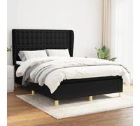 vidaXL Sommier tapissier avec matelas 140x190 cm - Noir