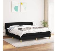 vidaXL Sommier tapissier matelas et LED Gris clair 160x200 cm Tissu