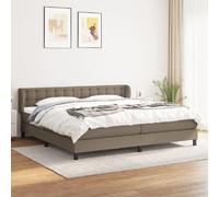 vidaXL Boxspring met matras stof taupe 200x200 cm3126593 Taupe G