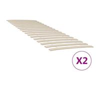 vidaXL Sommiers à lattes avec 34 lattes 2 pcs 70x200 cm