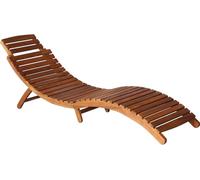 vidaXL Sonnenliegen 2 Stk. mit Tisch und Auflagen Massivholz Akazie