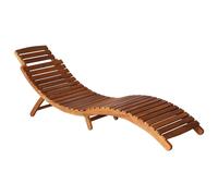 vidaXL Sonnenliegen 2 Stk. mit Tisch und Auflagen Massivholz Akazie
