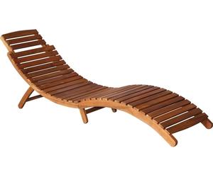 vidaXL Sonnenliegen 2 Stk. mit Tisch und Auflagen Massivholz Akazie