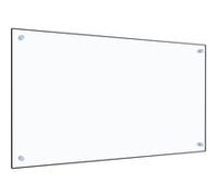 vidaXL Crédence de Cuisine, Transparent, 90x50 cm, Verre Trempé, Résistant à la Chaleur et aux Rayures, Panneau Mural, Protection Anti-Éclaboussures, Facile à Nettoyer, Décoration Cuisine