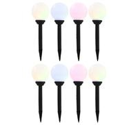 vidaXL Lampes solaires d'extérieur 8 pcs. LED Boule 15 cm RGB