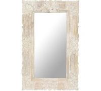VidaXL Miroir Blanc - Bois de manguier