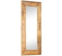 VidaXL Miroir mural sculpté - Bois de manguier