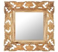 vidaXL Miroir marron 50x50 cm Bois de manguier