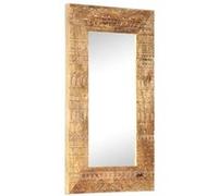 Miroir sculpté à la main 80x50x11 cm bois de mangue massif