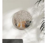 vidaXL Spiegel rond 60x2,5 cm ijzer zandkleurig3093541 miroir G
