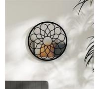 vidaXL Spiegel rond 60x3 cm ijzer zwart3093538 Noir G