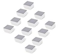 vidaXL Spot LED encastré de sol extérieur 12 pcs 100x100x68 mm