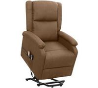 vidaXL Sta-op-Fauteuil de relaxation, massant tissu bruin Marron G