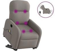 vidaXL Fauteuil Taupe Tissu