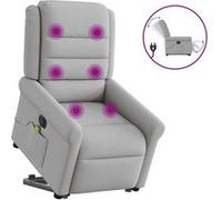 Sta-op-massagestoel elektrisch verstelbaar stof wolk grijs3303353