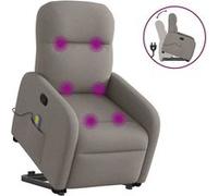 Sta-op-massagestoel verstelbaar stof taupe3302989