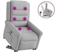 vidaXL Sta-op-massagestoel verstelbaar stof wolk grijs3303333 Gris G