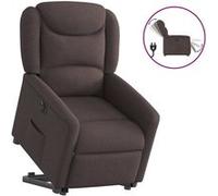 vidaXL Fauteuil inclinable électrique 3303219 Tissu Marron foncé