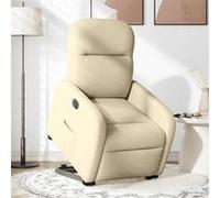 vidaXL Fauteuil inclinable électrique 3303000 tissu crème
