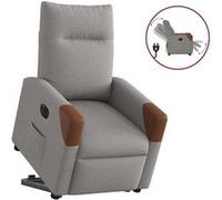 vidaXL Sta-op-stoel elektrisch verstelbaar stof taupe3324027 Taupe G