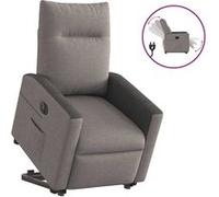 vidaXL Fauteuil inclinable électrique taupe tissu