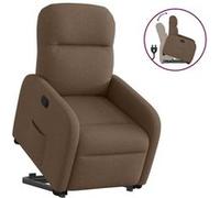 vidaXL Fauteuil inclinable - Marron tissu